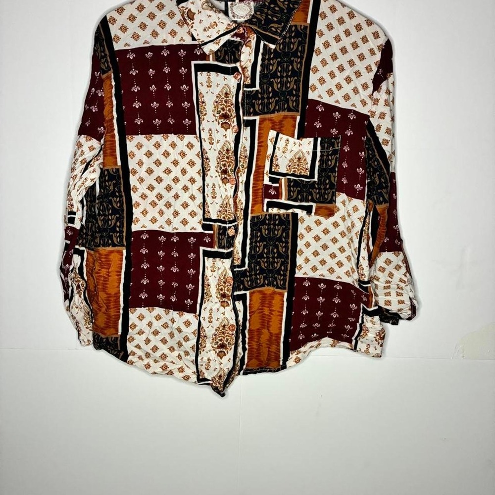 90s patchwork blouse - Picture 2 of 3